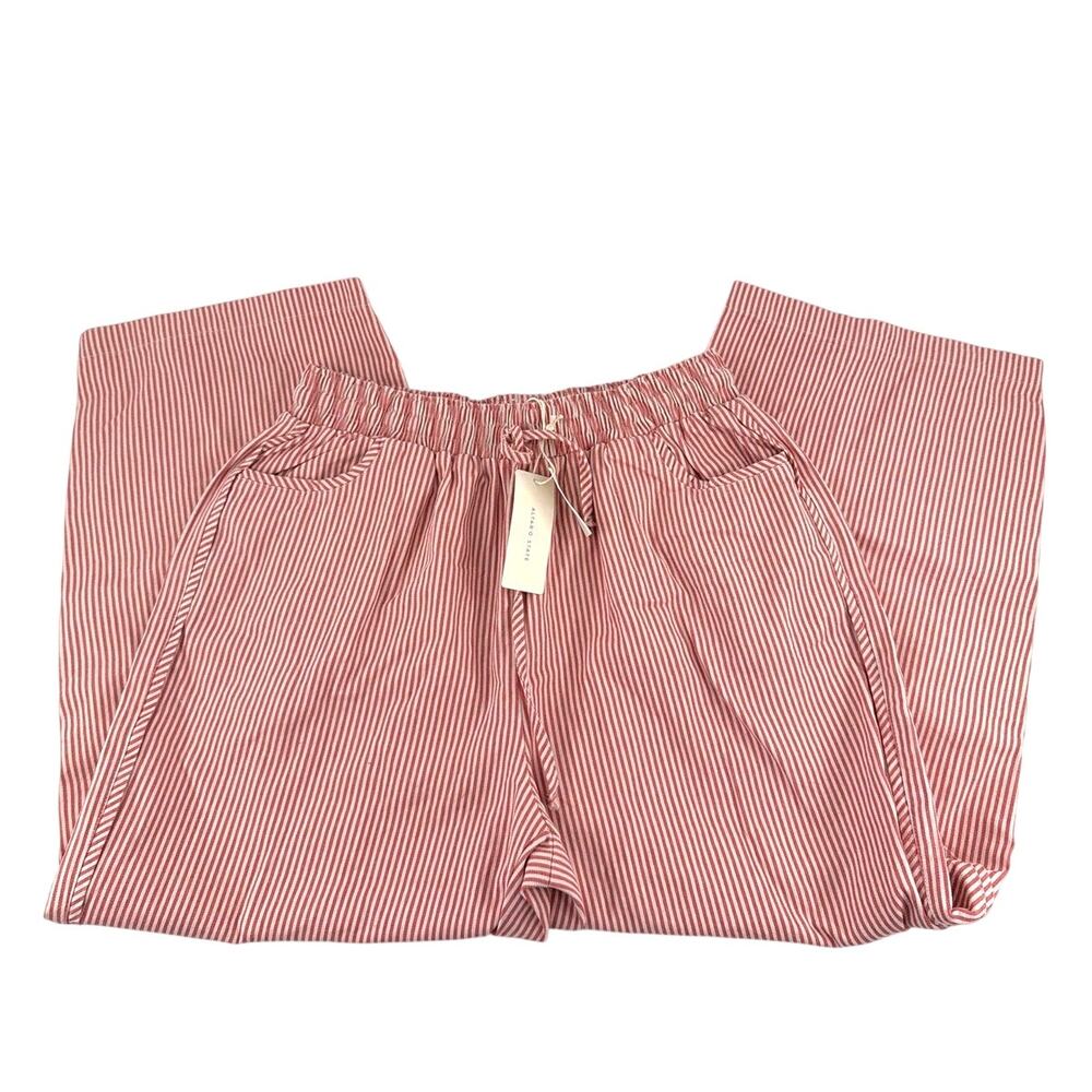 Altar'd State Collie Stripe Barrel Pant Ivory Red Size XL - Picture 7 of 10